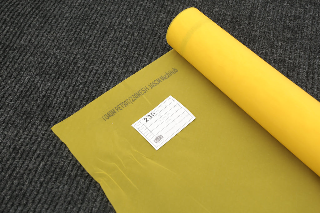 230 Mesh Yellow Polyester Screen Printing Mesh Roll 63" x 43 yard