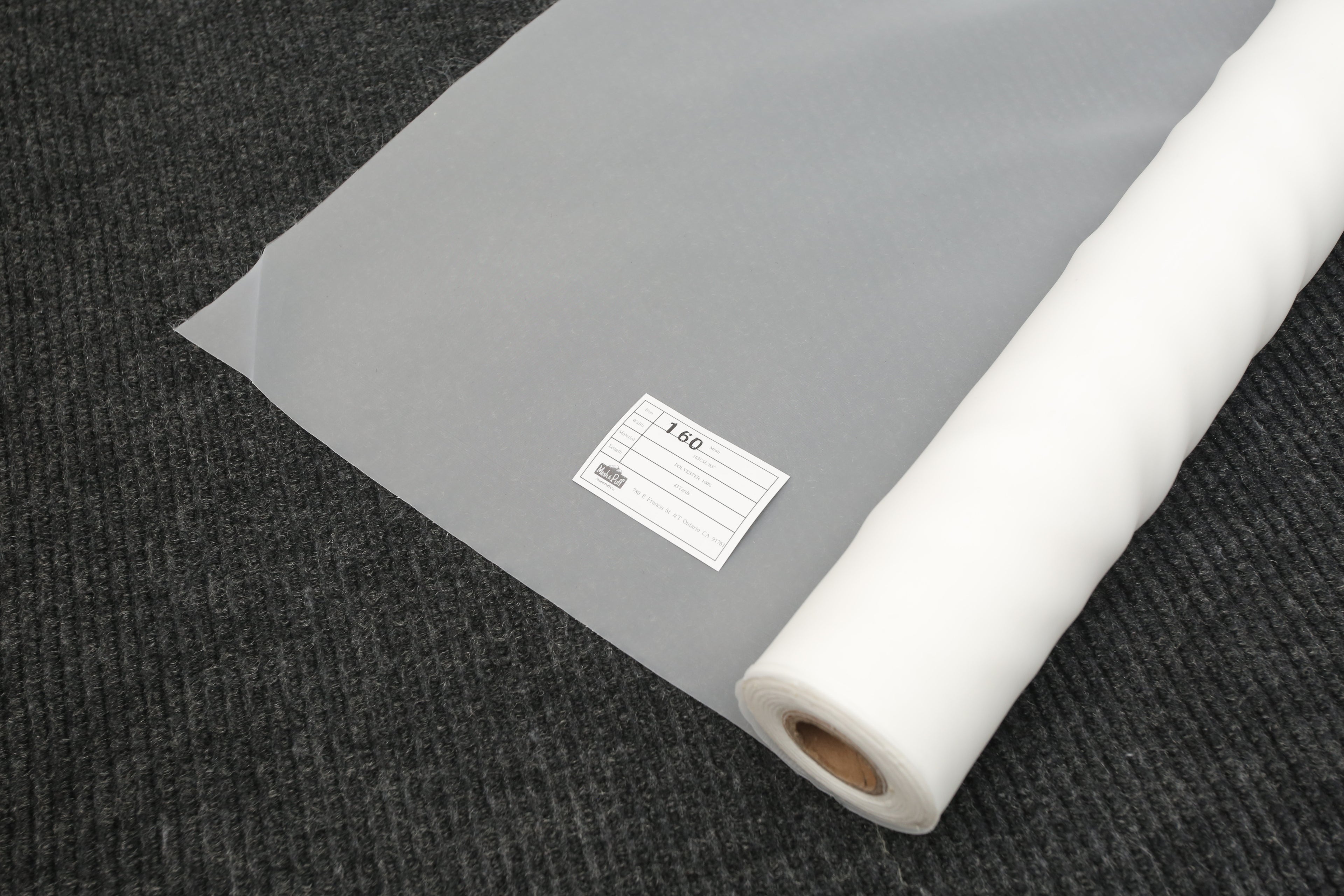 160 Mesh White Polyester Screen Printing Mesh Roll 63" x 43 yard